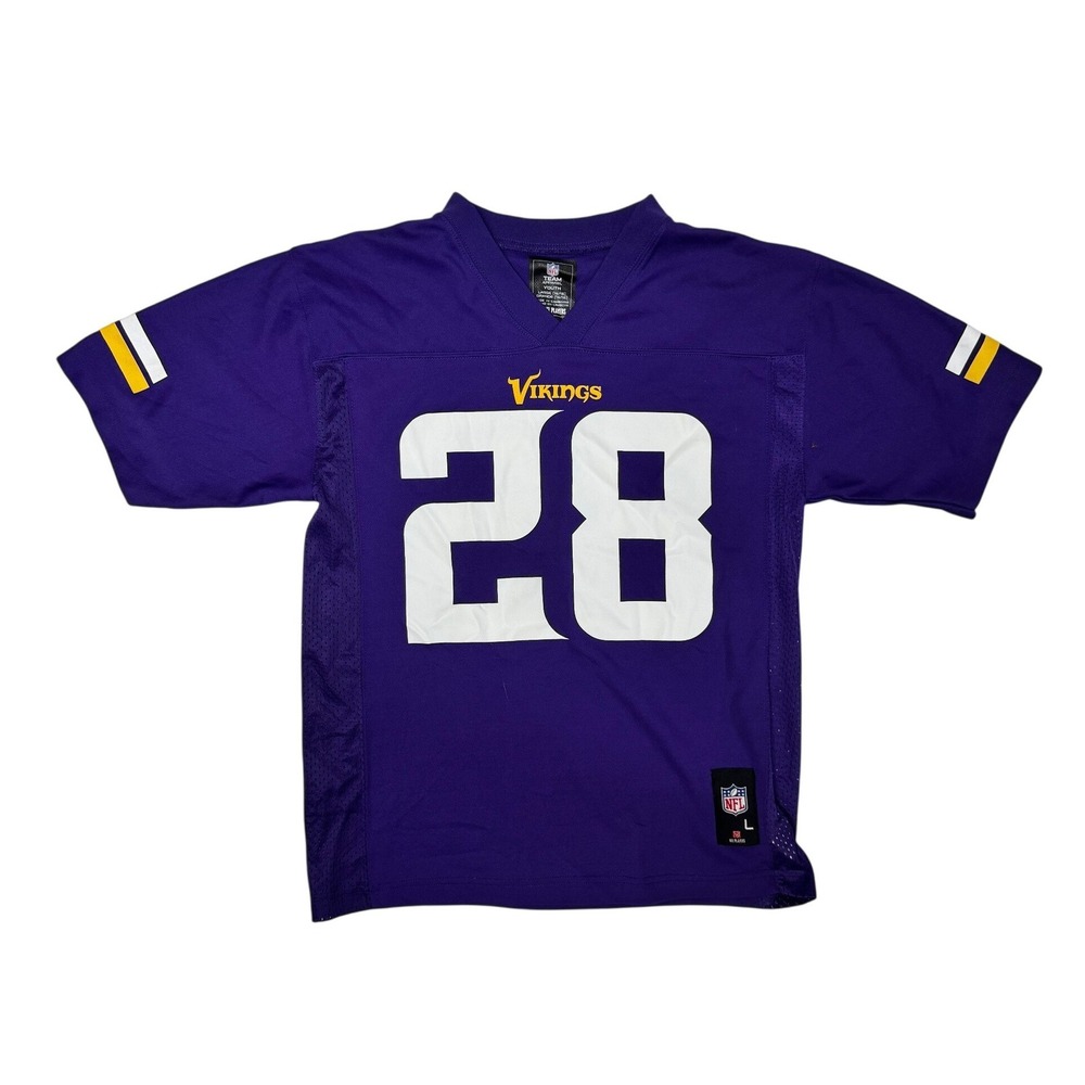 NFL Team Apparel Minnesota Vikings Adrian Peterson 28 Youth Jersey‎ Purple Large